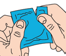 Opening a condom image